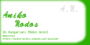 aniko modos business card