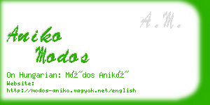 aniko modos business card